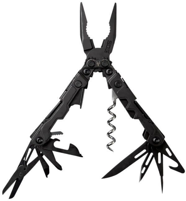 S.O.G SOGPL1002CP PowerLitre  Black Hardcoat Anodized 5Cr15MoV Stainless Steel 5″ Long Features 19 Tools