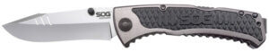 S.O.G SOGSW1011CP Sideswipe 3.40″ Folding Clip Point Plain Bead Blasted 7Cr15MoV SS Blade Gray Anodized Aluminum/G10 Handle Includes Belt Clip S.O.G SOGSW1011CP Sideswipe 3.40″ Folding Clip Point Plain Bead Blasted 7Cr15MoV SS Blade Gray Anodized Aluminum/G10 Handle Includes Belt Clip