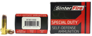 SinterFire Inc SF38110SD Special Duty (SD) 38 Special 110 gr Lead Free Frangible Hollow Point 20rd Box SinterFire Inc SF38110SD Special Duty (SD) 38 Special 110 gr Lead Free Frangible Hollow Point 20rd Box