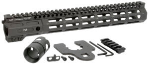 Midwest Industries MINF135 Night Fighter  13.50″ M-LOK Black Hardcoat Anodized Aluminum Includes Barrel Wrench  Nut  & 5 Slot Rail