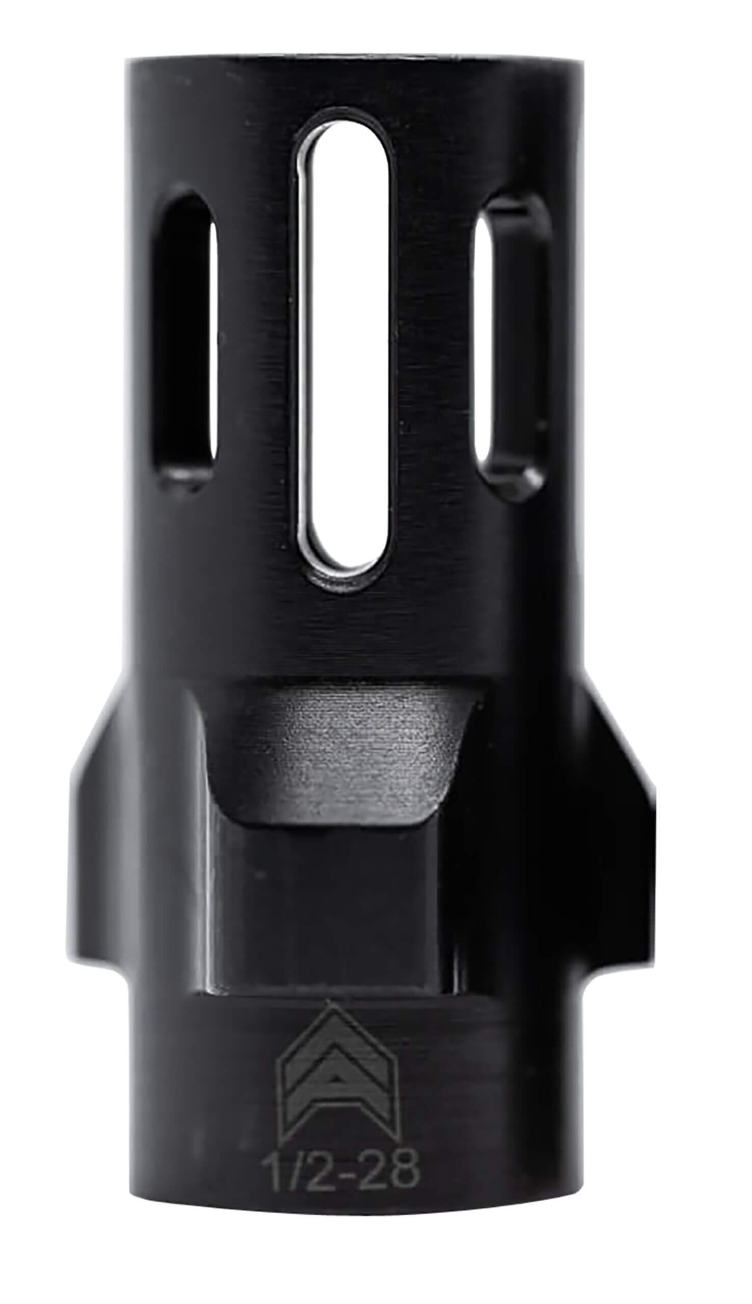 Angstadt Arms AA093LHB28 Flash Hider Black Hardcoat Anodized Steel with 1/2″-28 tpi Threads 1.42″ OAL for 9mm Luger Angstadt Arms AA093LHB28 Flash Hider Black Hardcoat Anodized Steel with 1/2″-28 tpi Threads 1.42″ OAL for 9mm Luger