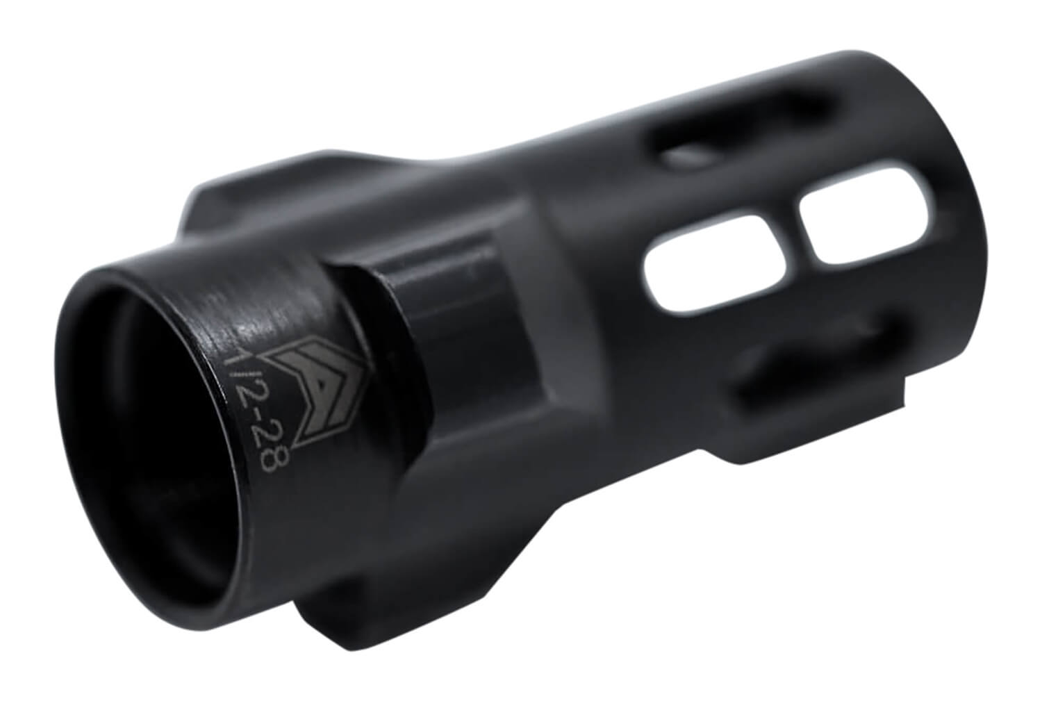 Angstadt Arms AA093LHB28 Flash Hider Black Hardcoat Anodized Steel with 1/2″-28 tpi Threads 1.42″ OAL for 9mm Luger Angstadt Arms AA093LHB28 Flash Hider Black Hardcoat Anodized Steel with 1/2″-28 tpi Threads 1.42″ OAL for 9mm Luger