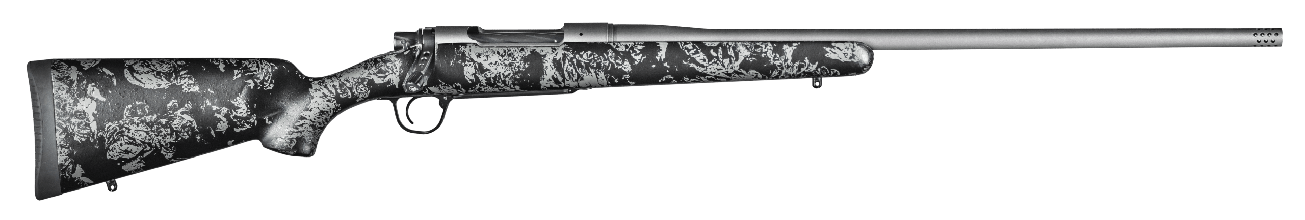 Christensen Arms 8010108600 Mesa FFT 300 PRC 3+1 22" Threaded Barrel Tungsten Gray Cerakote Black with Gray Webbing Stock