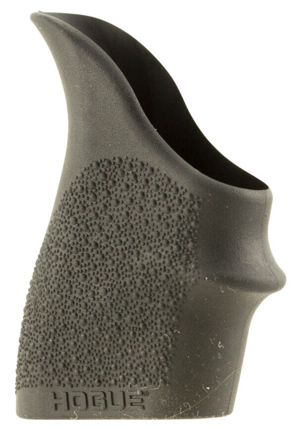 Hogue 18300 HandAll Beavertail Grip Sleeve made of Rubber with Textured Black Finish & Finger Groove for S&W M&P Shield (45); Kahr P-Series CW (9 & 40) Hogue 18300 HandAll Beavertail Grip Sleeve made of Rubber with Textured Black Finish & Finger Groove for S&W M&P Shield (45); Kahr P-Series CW (9 & 40)