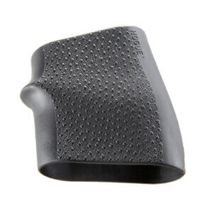 Hogue 18000 HandAll Jr. Grip Sleeve Small Size made of Rubber with Textured Black Finish & Finger Groove for Most 22 25 & 38 Pistols Hogue 18000 HandAll Jr. Grip Sleeve Small Size made of Rubber with Textured Black Finish & Finger Groove for Most 22 25 & 38 Pistols