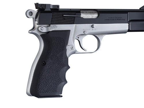 Hogue 09000 Rubber Grip Black with Finger Grooves for Browning Hi-Power Hogue 09000 Rubber Grip Black with Finger Grooves for Browning Hi-Power