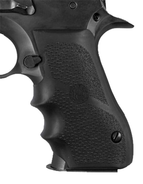 Hogue 76000 Rubber Grip Black with Finger Grooves for Magnum Research Baby Eagle (9/40) IWI Jericho Uzi Eagle Hogue 76000 Rubber Grip Black with Finger Grooves for Magnum Research Baby Eagle (9/40) IWI Jericho Uzi Eagle