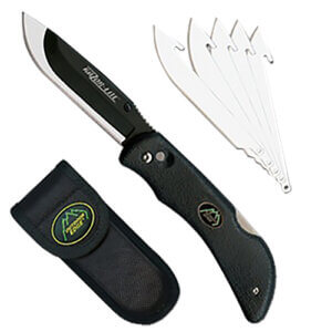 Outdoor Edge RL10C RazorLite 3.50″ Folding Plain Black Oxide 420J2 SS Blade TPR Black Handle Outdoor Edge RL10C RazorLite 3.50″ Folding Plain Black Oxide 420J2 SS Blade TPR Black Handle