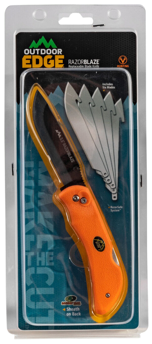 Outdoor Edge RB20C RazorLite 3.50″ Folding Plain Black Oxide 420J2 SS Blade TPR Blaze Orange Handle Outdoor Edge RB20C RazorLite 3.50″ Folding Plain Black Oxide 420J2 SS Blade TPR Blaze Orange Handle