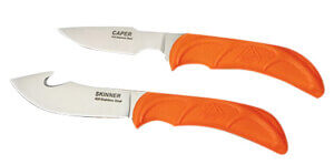 Outdoor Edge WR1C WildPair 2.50″/4″ Fixed Gut Hook/Caper Plain/Gut Hook 420J2 Stainless Steel Blade TPR Blaze Orange Handle Outdoor Edge WR1C WildPair 2.50″/4″ Fixed Gut Hook/Caper Plain/Gut Hook 420J2 Stainless Steel Blade TPR Blaze Orange Handle