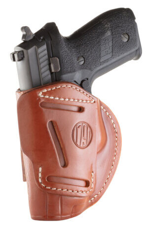 1791 Gunleather 4WH5CBRR 4-Way IWB/OWB 05 Classic Brown Leather Belt Clip Fits S&W M&P/Springfield XD/Glock 17/HK VP9 1791 Gunleather 4WH5CBRR 4-Way IWB/OWB 05 Classic Brown Leather Belt Clip Fits S&W M&P/Springfield XD/Glock 17/HK VP9