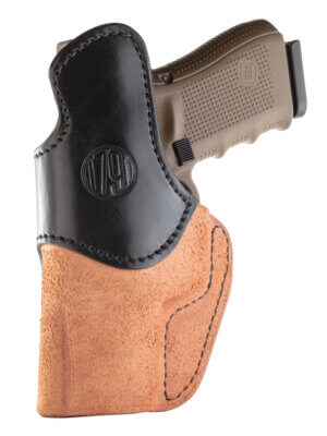 1791 Gunleather RCH4BLBR RCH IWB Size 04 Black/Brown Leather Belt Clip Compatible w/Glock 17/S&W M&P Shield/Springfield XD Right Hand 1791 Gunleather RCH4BLBR RCH IWB Size 04 Black/Brown Leather Belt Clip Compatible w/Glock 17/S&W M&P Shield/Springfield XD Right Hand