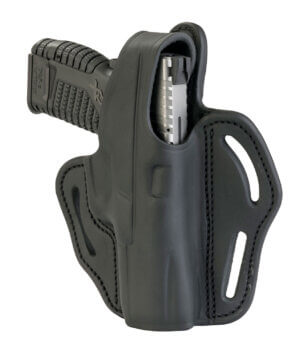 1791 Gunleather BHX3SBLR BHX OWB Size 03 Stealth Black Leather Belt Slide Compatible w/Glock/S&W M&P Shield Right Hand 1791 Gunleather BHX3SBLR BHX OWB Size 03 Stealth Black Leather Belt Slide Compatible w/Glock/S&W M&P Shield Right Hand