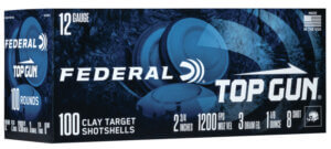 Federal TG121008 Top Gun  12Gauge 2.75″ 1 1/8oz 8Shot 100rd Box/2 Case