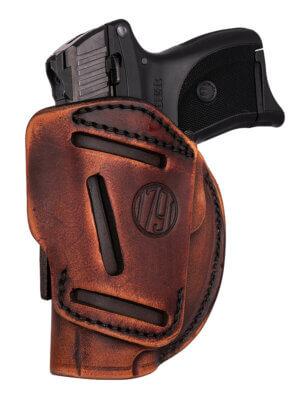 1791 Gunleather 4WH1VTGR 4-Way IWB/OWB Size 01 Vintage Leather Belt Clip Fits 1911 3-4″ Right Hand 1791 Gunleather 4WH1VTGR 4-Way IWB/OWB Size 01 Vintage Leather Belt Clip Fits 1911 3-4″ Right Hand