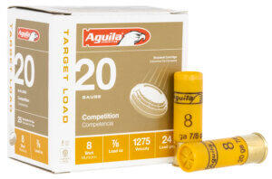 Aguila 1CHB2038 Target Load Competition 20Gauge 2.75″ 7/8oz 8Shot 25rd Box Aguila 1CHB2038 Target Load Competition 20Gauge 2.75″ 7/8oz 8Shot 25rd Box