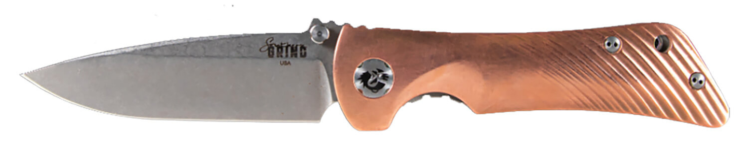 Southern Grind SG06030014 Spider Monkey 3.25″ Folding Drop Point Plain Satin S35VN SS Blade/ Titanium/Copper Handle Includes Pocket Clip Southern Grind SG06030014 Spider Monkey 3.25″ Folding Drop Point Plain Satin S35VN SS Blade/ Titanium/Copper Handle Includes Pocket Clip