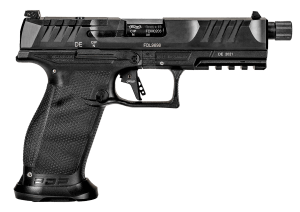 Walther Arms 2842521 PDP Pro SD Full Size 9mm Luger 18+1 5.10″ Black Steel Threaded Barrel  Black Optic Ready/Serrated 4.50″ Slide  Black Polymer Frame w/Picatinny Rail  Black Performance Duty Texture Grips  Ambidextrous
