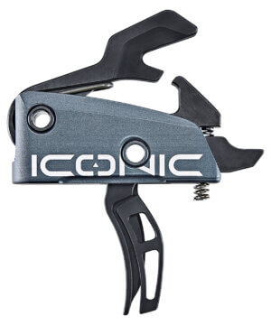 Rise Armament T22GRY Iconic Two-Stage Curved Trigger with 2 lbs Draw Weight & Graphite Gray Finish for AR-15AR-10