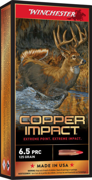 Winchester Ammo X65PCLF Copper Impact  6.5 PRC 125 gr Copper Extreme Point Lead Free 20rd Box