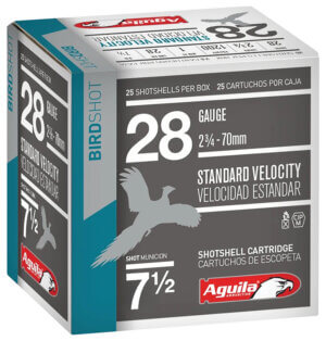 Aguila 1CHB2837 Birdshot Standard Velocity 28Gauge 2.75″ 1oz 7.5Shot 25rd Box Aguila 1CHB2837 Birdshot Standard Velocity 28Gauge 2.75″ 1oz 7.5Shot 25rd Box