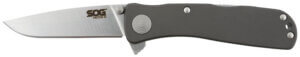 S.O.G SOGTWI8CP Twitch II 2.65″ Folding Drop Point Plain Satin AUS-8A SS Blade Gray Anodized Aluminum Handle Includes Belt Clip S.O.G SOGTWI8CP Twitch II 2.65″ Folding Drop Point Plain Satin AUS-8A SS Blade Gray Anodized Aluminum Handle Includes Belt Clip