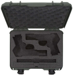 Nanuk 910CLASG6 910 Classic 2 Up Pistol Case Olive Polymer with Latches & Closed-Cell Foam Padding 13.20″ L x 9.20″ W x 4.10 ” H Interior Dimensions Nanuk 910CLASG6 910 Classic 2 Up Pistol Case Olive Polymer with Latches & Closed-Cell Foam Padding 13.20″ L x 9.20″ W x 4.10 ” H Interior Dimensions