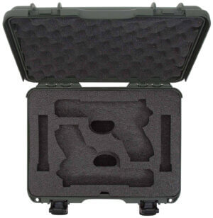 Nanuk 910GLOCK6 910 Glock Compatible 2 Up Pistol Case Olive Polymer with Latches Closed-Cell Foam Padding & Airline Approved 13.20″ L x 9.20″ W x 4.10″ H Interior Dimensions Nanuk 910GLOCK6 910 Glock Compatible 2 Up Pistol Case Olive Polymer with Latches Closed-Cell Foam Padding & Airline Approved 13.20″ L x 9.20″ W x 4.10″ H Interior Dimensions