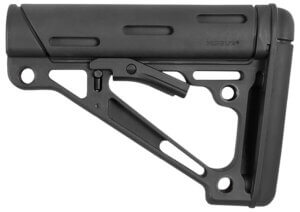 Hogue 15040 OverMolded Collapsible Buttstock made of Synthetic Material with Black Finish & Overmolded Rubber for Mil-Spec AR-15 M16 Hogue 15040 OverMolded Collapsible Buttstock made of Synthetic Material with Black Finish & Overmolded Rubber for Mil-Spec AR-15 M16