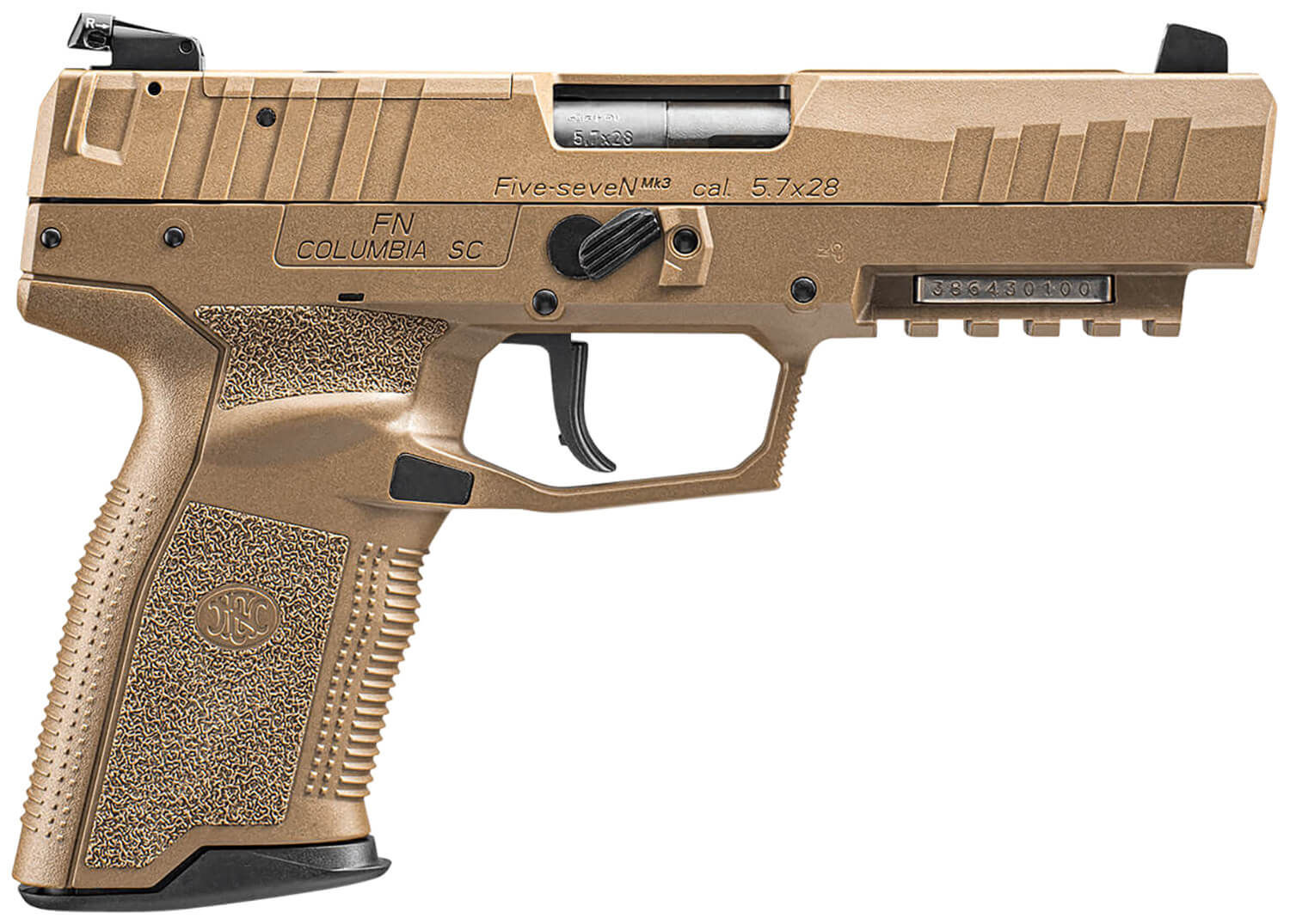 FN 66101277 Five-seveN MRD Full Size Frame 5.7x28mm 10+1 4.80″ Black Stainless Steel Barrel Flat Dark Earth Optic Cut/Serrated Steel Slide Flat Dark Earth Polymer Frame w/Picatinny Rail FDE Polymer Grip Ambidextrous FN 66101277 Five-seveN MRD Full Size Frame 5.7x28mm 10+1 4.80″ Black Stainless Steel Barrel Flat Dark Earth Optic Cut/Serrated Steel Slide Flat Dark Earth Polymer Frame w/Picatinny Rail FDE Polymer Grip Ambidextrous