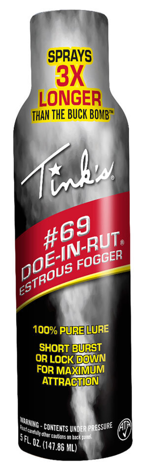 Tinks W5500 #69 Doe-In-Rut Estrous Fogger Deer Attractant Doe In Estrus Scent 5 oz Aerosol Tinks W5500 #69 Doe-In-Rut Estrous Fogger Deer Attractant Doe In Estrus Scent 5 oz Aerosol