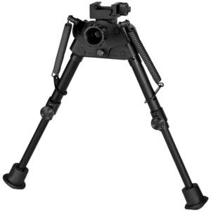 Harris Bipods SBR2P Swivel BR Picatinny  6-9″  Black Steel/Aluminum  Self Leveling Legs  Rubber Feet