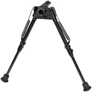 Harris Bipods SLMLOK Swivel L M-LOK  9-13″  Black Steel/Aluminum  Rubber Feet
