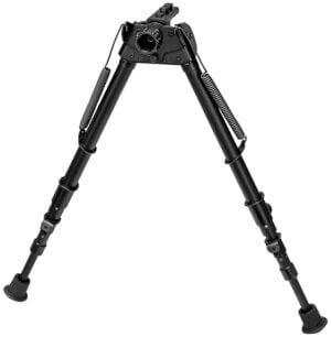 Harris Bipods S25CMLOK Swivel 25C M-LOK  13.5-27″  Black Steel/Aluminum  Rubber Feet