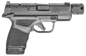 Springfield Armory HC9389BTOSPMS Hellcat RDP Micro-Compact 9mm Luger 11+1/13+1 3.80″ Black Melonite Steel Threaded w/Compensator Barrel  Black Melonite Optic Ready/Serrated Slide  Black Polymer Frame w/Picatinny Rail  Adaptive Texture Grip