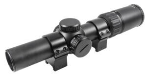 TruGlo TGTG8514BLC OPTI-Speed  Matte Black Anodized 1-4x 24mm Illuminated Red BDC 30mm  w/Rings