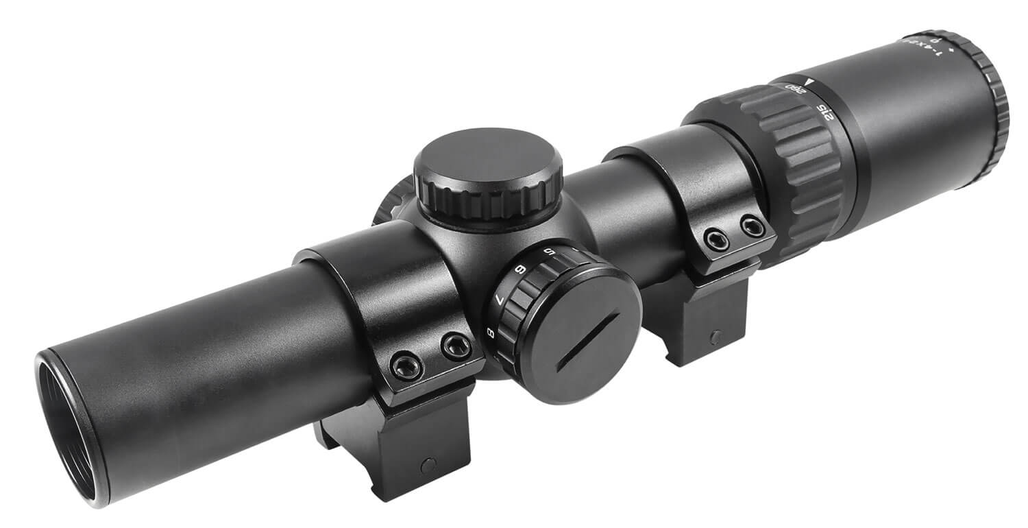 TruGlo TGTG8514BLC OPTI-Speed Matte Black Anodized 1-4x 24mm Illuminated Red BDC 30mm w/Rings TruGlo TGTG8514BLC OPTI-Speed Matte Black Anodized 1-4x 24mm Illuminated Red BDC 30mm w/Rings