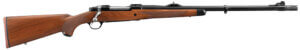 Ruger 47120 Hawkeye African 338 Win Mag 3+1 23″ Removeable Muzzle Brake Barrel Satin Blued Alloy Steel American Walnut With Ebony Forend Cap Stock Optics Ready