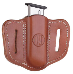 1791 Gunleather MAG11CBRA MAG1.1 Single Mag Holster Classic Brown Leather Belt Slide Compatible w/ Single Stack Ambidextrous 1791 Gunleather MAG11CBRA MAG1.1 Single Mag Holster Classic Brown Leather Belt Slide Compatible w/ Single Stack Ambidextrous