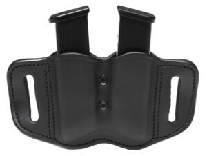1791 Gunleather MAGF22SBLA MAG-F Double Mag Holster Stealth Black Leather Belt Slide Compatible w/ Double Stack Ambidextrous 1791 Gunleather MAGF22SBLA MAG-F Double Mag Holster Stealth Black Leather Belt Slide Compatible w/ Double Stack Ambidextrous