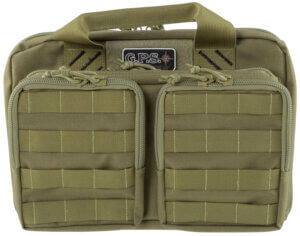 GPS Bags T1312PCT Tactical Quad +2 Tan 1000D Polyester with YKK Lockable Zippers  8 Mag Pockets  2  Ammo Front Pockets  Visual ID Storage System & Holds Up To 6 Handguns