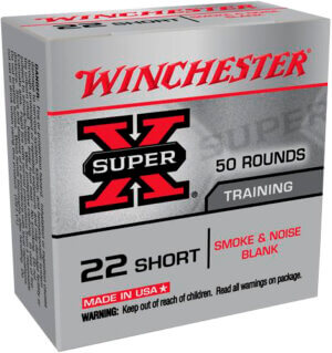 Winchester Ammo X22SBW Super X Blank 22 Short 50rd Box Winchester Ammo X22SBW Super X Blank 22 Short 50rd Box