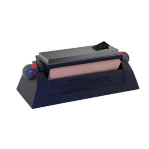 AccuSharp 064C Tri-Stone Sharpening System Coarse/Medium/Fine Alumina-Oxide Sharpener Rubber Handle Black AccuSharp 064C Tri-Stone Sharpening System Coarse/Medium/Fine Alumina-Oxide Sharpener Rubber Handle Black