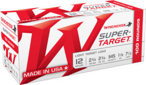 Winchester Ammo TRGT127VP Super-Target Light Target 12 Gauge 2.75″ 1 1/8 oz 7.5 Shot 100 Bx/ 2 Case Value Pack