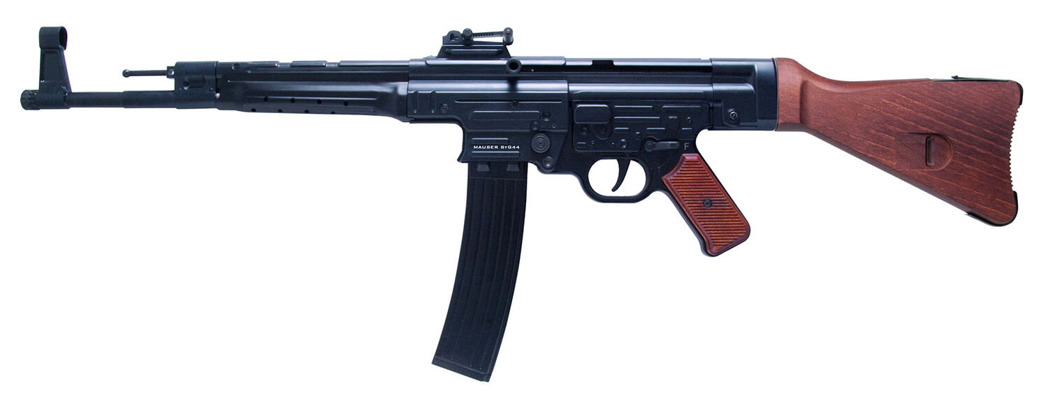 Mauser Rimfire 4440019CA STG-44 *CA Compliant Full Size 22 LR 10+1 16.50″ Black Barrel & Receiver Black Wood Fixed Stock Mauser Rimfire 4440019CA STG-44 *CA Compliant Full Size 22 LR 10+1 16.50″ Black Barrel & Receiver Black Wood Fixed Stock