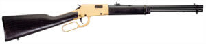 Rossi RL22181WDGLD2 Rio Bravo  22 LR 15+1 18″ Polished Black Barrel  Gold Finish Rec  Black Hardwood Stock