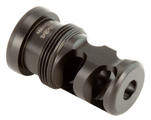 Griffin Armament TMPB65MM5824 Paladin 2 Port Taper Mount Black Melonite QPQ 17-4 Stainless Steel with 5/8″-24 tpi Threads  1.88″ OAL & 1.07″ Diameter for 6.5mm