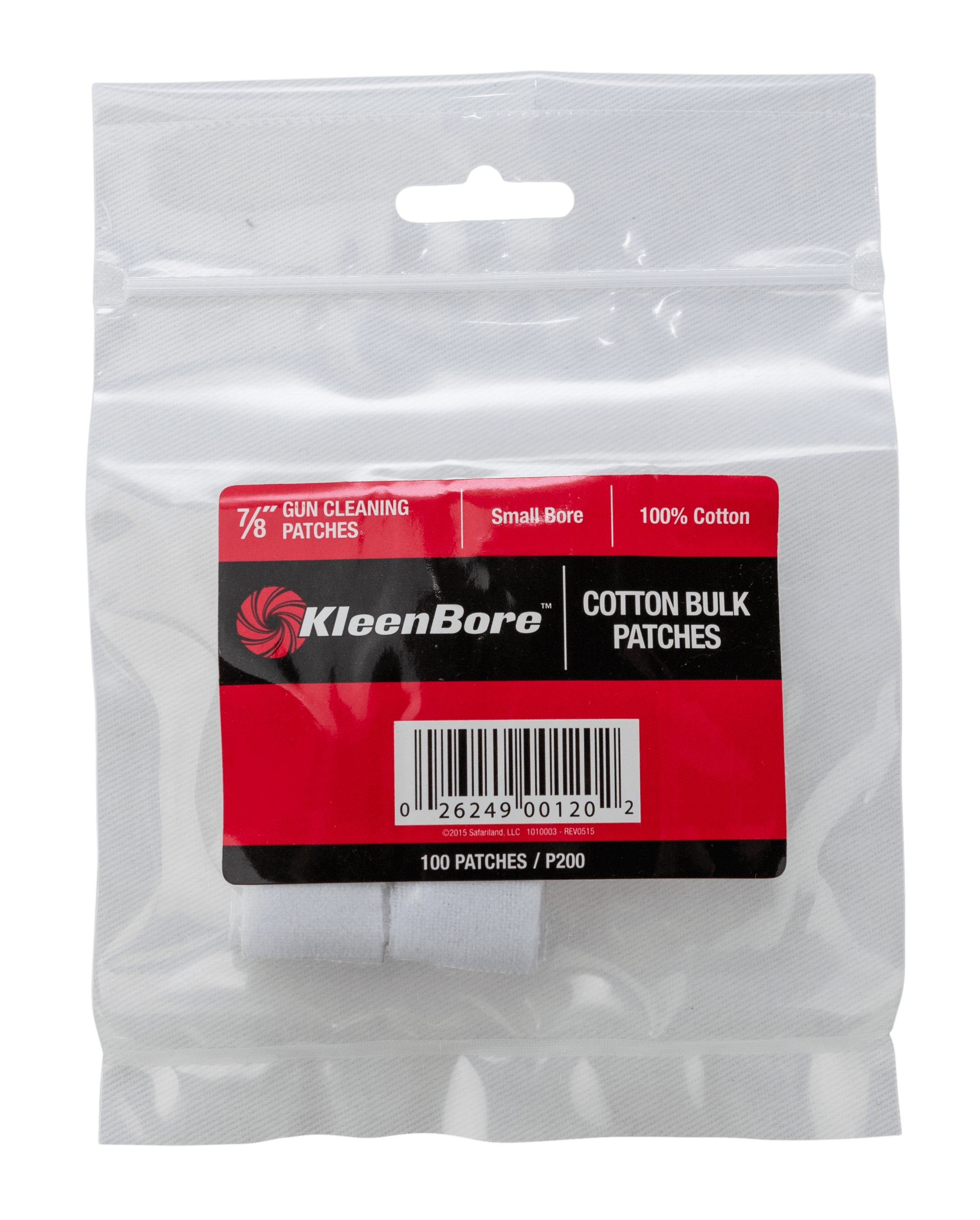 KleenBore P200 Super Shooter .17/ .177/ .200/ .204 Cal Small Bore Rifle 100% Cotton Flannel 100 Per Pack KleenBore P200 Super Shooter .17/ .177/ .200/ .204 Cal Small Bore Rifle 100% Cotton Flannel 100 Per Pack