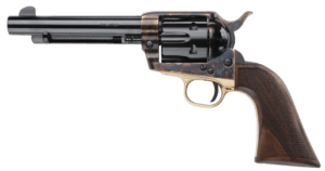 Pietta HF45ALC512NMCW 1873 Great Western II Alchimista II 45 Colt (Long Colt) 6rd 5.50″ Blued Steel Barrel & Cylinder  Color Case Hardened Steel Frame  Checkered Walnut Army Grip  Exposed Hammer