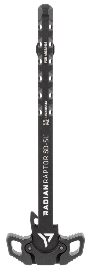 Radian Weapons R0278 Raptor SD-SL Ambi Charging Handle  Black  Slim Line Handles  Gas Ported Shaft  Fits Mil-Spec AR-15/M16 Platform